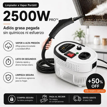 Limpiador a Vapor Portátil 2500W PRO